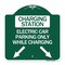 Signmission Charging Station Electric Car Parking Only While Charging with Left and Right Down Po, GW-1818-24282 A-DES-GW-1818-24282 - alternate 1